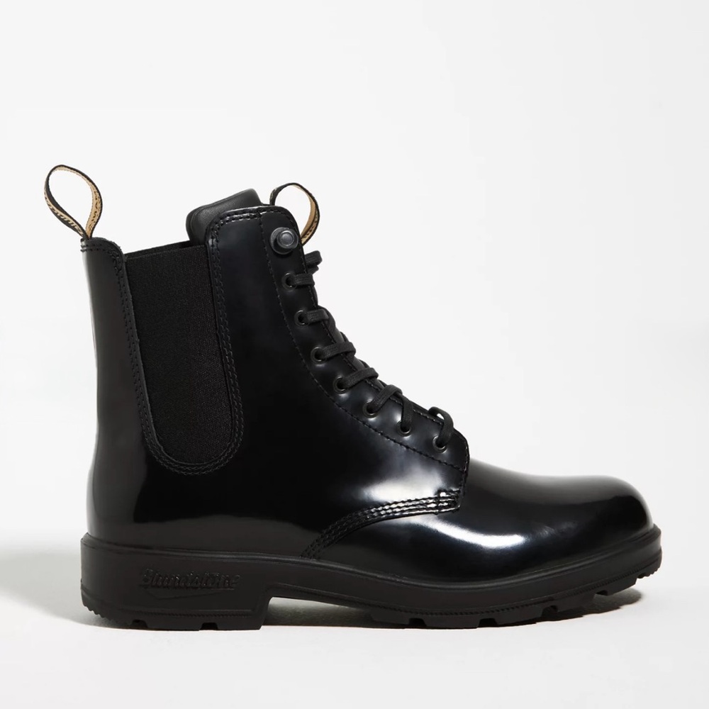 Blundstone Gore Black Leather Lace Up Ankle Boots 5.5AU=8.5US